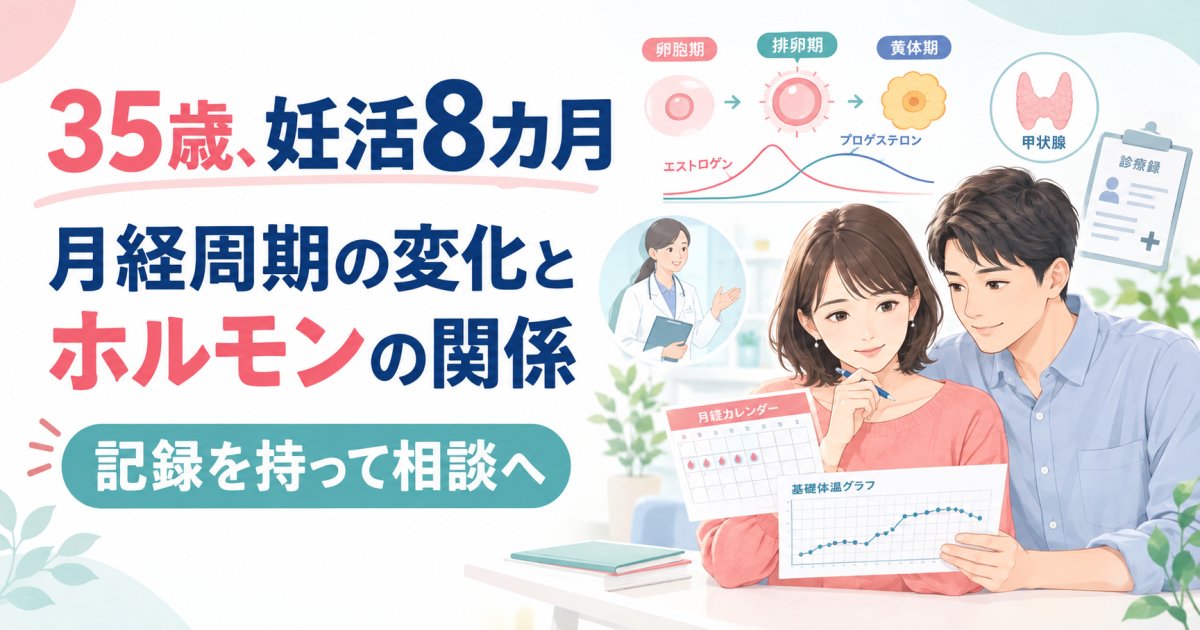 35歳、妊活8カ月で月経周期が変化…不妊とホルモンの関係は？